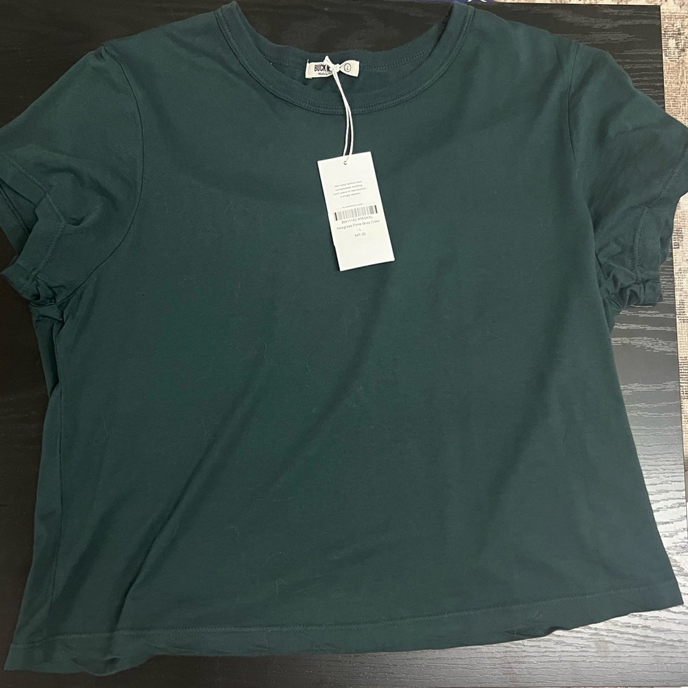 Buck Mason Pima Boxy Crew Seagrass